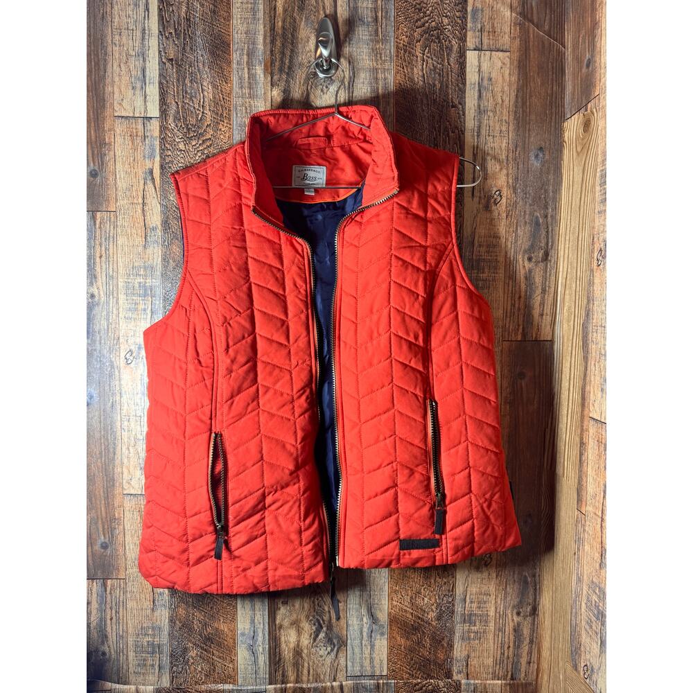 G.H. Bass & Co. Quilted Vest Red Size L‎ Lightweight Zip Front Puffer Jacket
